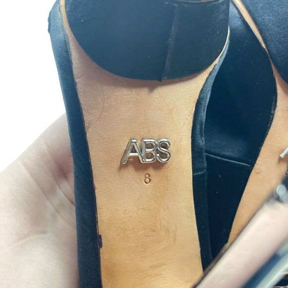 ABS Women's Pump Shoes 4.5 Inches Heels Stiletto Close Round Toe Black Size 8 - Picture 10 of 13